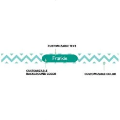 Frisco Personalized Chevron Ceramic Dog & Cat Bowl -Chewy 306760 PT1. AC SS1800 V1635967589