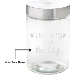 Frisco Paw Print Glass Personalized Treat Jar With Lid, 5 Cup, 40oz 9 Frisco Paw Print Glass Personalized Treat Jar With Lid, 5 Cup, 40oz -Chewy 309522 PT2. AC SS1800 V1645206122