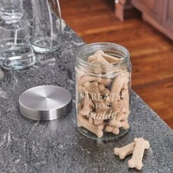 Frisco Paw Print Glass Personalized Treat Jar With Lid, 5 Cup, 40oz 11 Frisco Paw Print Glass Personalized Treat Jar With Lid, 5 Cup, 40oz -Chewy 309522 PT4. AC SS1800 V1645206391