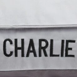 Frisco Personalized Silver Bolstered Bed With Silver Check Bolster, X-Large -Chewy 311772 PT4. AC SS1800 V1630594012