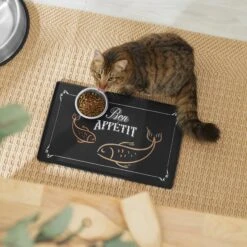 Frisco Silicone Fish Print Dog & Cat Food Mat, Black -Chewy 311953 PT3. AC SS1800 V1642542608