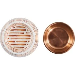 Frisco Copper Print Design Stainless Steel Dog & Cat Bowl -Chewy 311975 PT4. AC SS1800 V1643391116