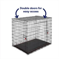 Frisco XX-Large Heavy Duty Enhanced Lock Double Door Wire Dog Crate, Fold & Carry Wire Dog Crate & Mat Kit, 54" -Chewy 318116 PT3. AC SS1800 V1634154738
