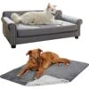 Frisco Sofa Pet Bed With Removable Cover & Frisco Eyelash Cat & Dog Blanket -Chewy 319504 MAIN. AC SS1800 V1630624595