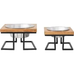 Frisco Premium Wood Elevated Single Dog & Cat Bowl -Chewy 331493 PT5. AC SS1800 V1657656891