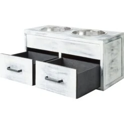 Frisco Premium Wood Elevated Large Breed Dog Bowl With Storage Station, 10 Cup -Chewy 331505 PT5. AC SS1800 V1657656894