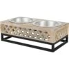 Frisco Premium Wood Elevated Stainless Steel Double Diner Dog & Cat Bowl, 3 Cup -Chewy 331507 MAIN. AC SS1800 V1657656894