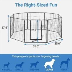 Frisco Ultimate Outdoor Lightweight Heavy Duty Steel Metal Playpen -Chewy 333772 PT1. AC SS1800 V1649166385