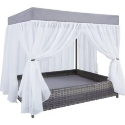 Frisco Outdoor Wicker Canopy Dog Bed -Chewy 356071 PT2. AC SS1800 V1651003892