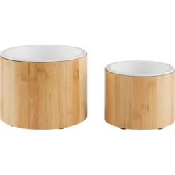 Frisco Elevated Non-Skid Bamboo Melamine Dog Bowl With Bamboo Stand -Chewy 363391 PT5. AC SS1800 V1657657268