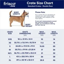 Frisco Fold & Carry Double Door Collapsible Wire Dog Crate -Chewy 88789 PT2. AC SS1800 V1667228179
