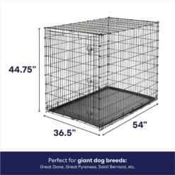 Frisco Heavy Duty Single Door Wire Dog Crate & MidWest Quiet Time Fleece Dog Crate Mat -Chewy 933510 PT2. AC SS1800 V1692304490